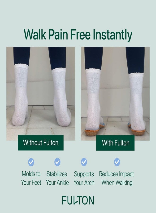 فولتون نعال فولتون العالمية للرجال/النساء مع قالب مخصص ودعم لقوس القدم - نعال فلين يومية للأحذية بدون نعال داخلية قابلة للإزالة - تمنع فرط الكب والتهاب اللفافة الأخمصية (للنساء، 9.5-10) - Image 3